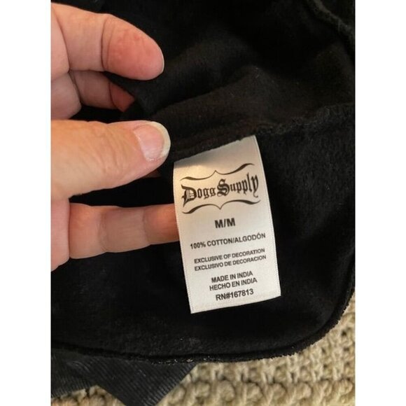 Doggy Supply By Snoop‎ Dogg Hoodie M/M Black Tie-Dye Cotton Unisex Hoodie - Picture 4 of 13